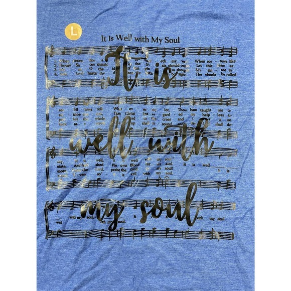 Custom Made Tshirt Blue Size Large - Picture 2 of 4